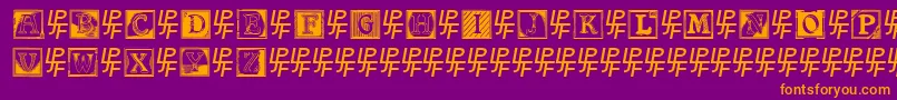 ShrewsburyInitials Font – Orange Fonts on Purple Background