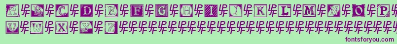 ShrewsburyInitials Font – Purple Fonts on Green Background