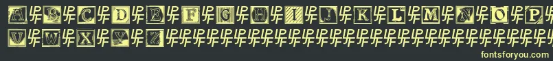 ShrewsburyInitials Font – Yellow Fonts on Black Background