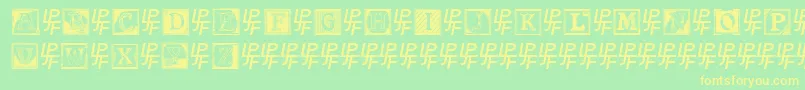 ShrewsburyInitials Font – Yellow Fonts on Green Background