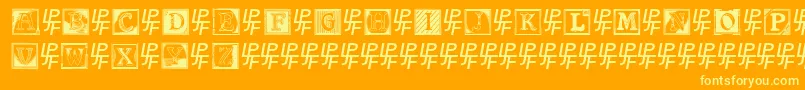 ShrewsburyInitials Font – Yellow Fonts on Orange Background