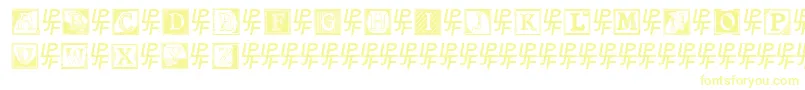 ShrewsburyInitials Font – Yellow Fonts on White Background