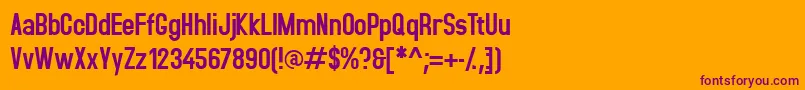 Accidentalpresidency Font – Purple Fonts on Orange Background