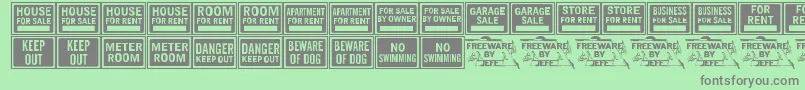 AllPurposeSignsJl Font – Gray Fonts on Green Background