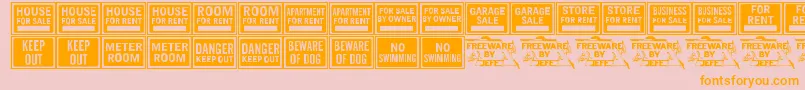 More about AllPurposeSignsJl Font AllPurposeSignsJl Font – Orange Fonts on Pink Background
