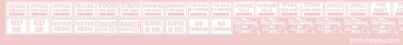 AllPurposeSignsJl Font – White Fonts on Pink Background