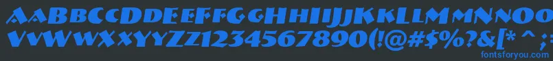 ABremencapsBolditalic Font – Blue Fonts on Black Background