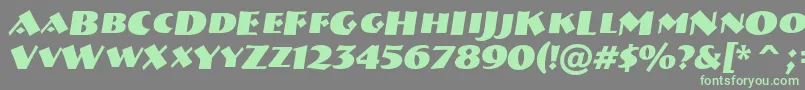 Шрифт ABremencapsBolditalic – зелёные шрифты на сером фоне