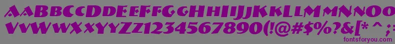 ABremencapsBolditalic Font – Purple Fonts on Gray Background