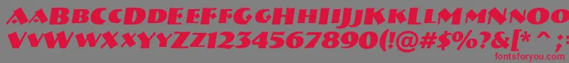 ABremencapsBolditalic-Schriftart – Rote Schriften auf grauem Hintergrund