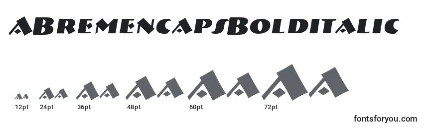 ABremencapsBolditalic Font Sizes