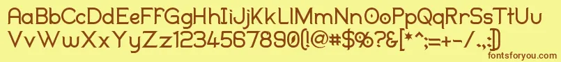 Duralith Font – Brown Fonts on Yellow Background