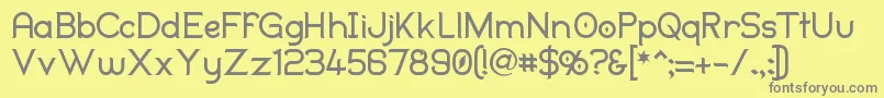 Duralith Font – Gray Fonts on Yellow Background