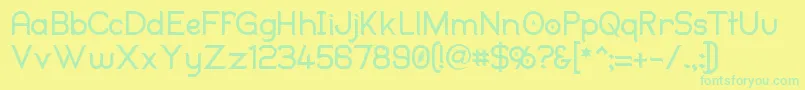 Duralith Font – Green Fonts on Yellow Background