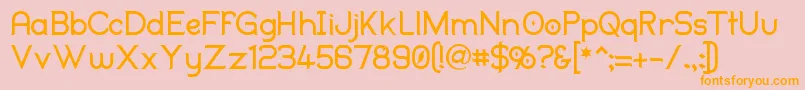Duralith Font – Orange Fonts on Pink Background