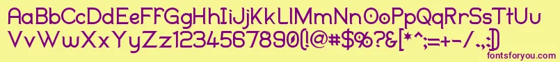 Duralith Font – Purple Fonts on Yellow Background