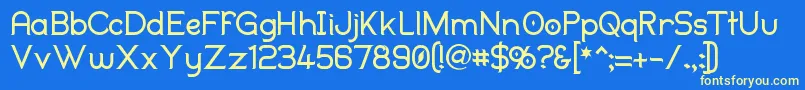 Duralith Font – Yellow Fonts on Blue Background