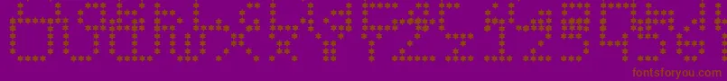 Wendymupke-Schriftart – Braune Schriften auf violettem Hintergrund