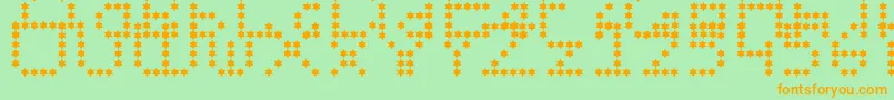 Wendymupke Font – Orange Fonts on Green Background