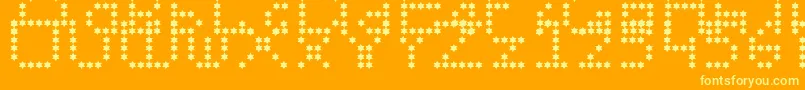 Wendymupke Font – Yellow Fonts on Orange Background