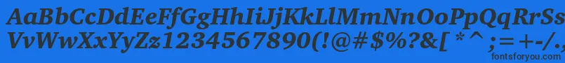 CharterblackcItalic Font – Black Fonts on Blue Background