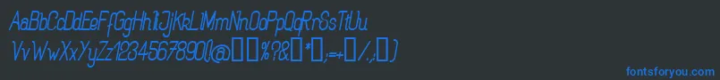 Rogabi Font – Blue Fonts on Black Background