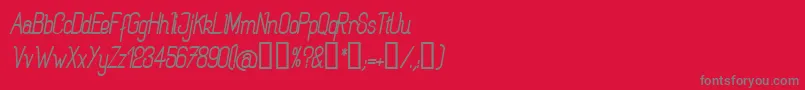 Rogabi Font – Gray Fonts on Red Background