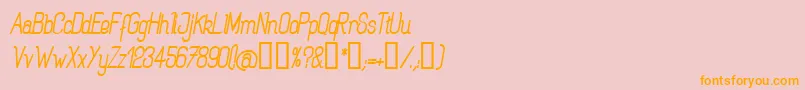 Rogabi Font – Orange Fonts on Pink Background
