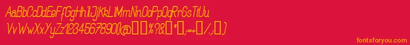 Rogabi Font – Orange Fonts on Red Background