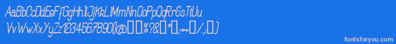 Rogabi Font – Pink Fonts on Blue Background