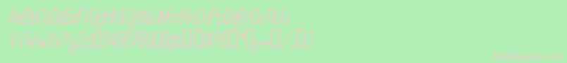 Rogabi Font – Pink Fonts on Green Background