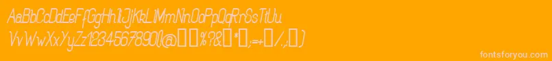Rogabi Font – Pink Fonts on Orange Background