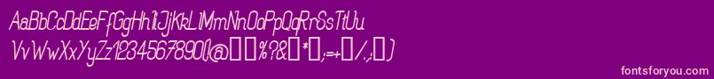 Rogabi Font – Pink Fonts on Purple Background