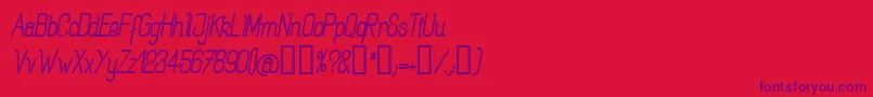 Rogabi Font – Purple Fonts on Red Background