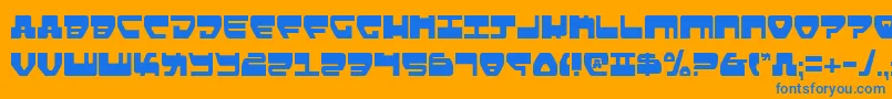 Lovev2c Font – Blue Fonts on Orange Background