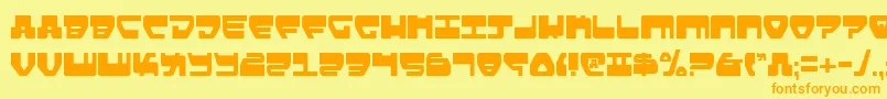 Lovev2c Font – Orange Fonts on Yellow Background