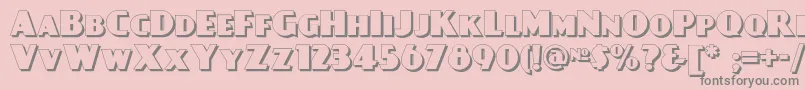 Daypostershadownf Font – Gray Fonts on Pink Background