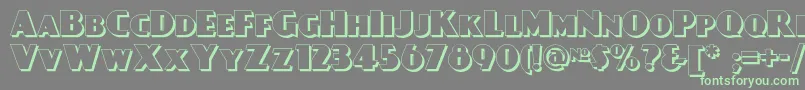 Daypostershadownf Font – Green Fonts on Gray Background