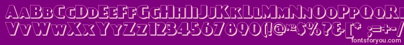 Daypostershadownf Font – Pink Fonts on Purple Background