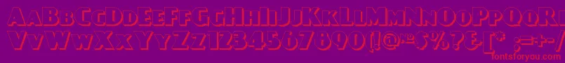 Daypostershadownf Font – Red Fonts on Purple Background