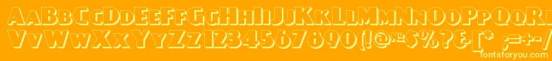 Daypostershadownf Font – Yellow Fonts on Orange Background