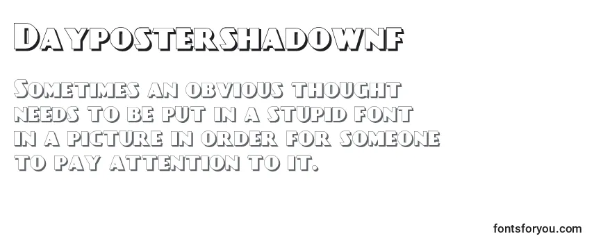 Обзор шрифта Daypostershadownf (25339)