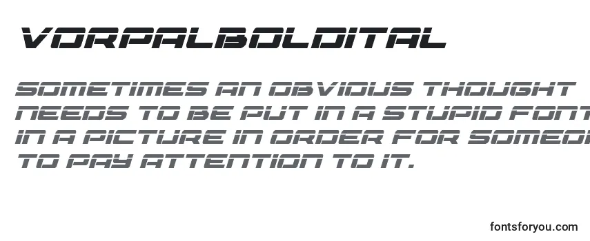 Review of the Vorpalboldital Font