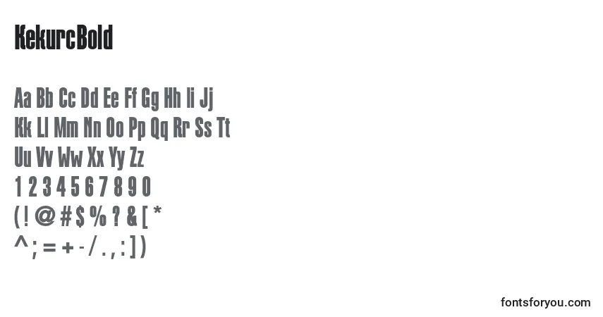 Czcionka KekurcBold – alfabet, cyfry, specjalne znaki