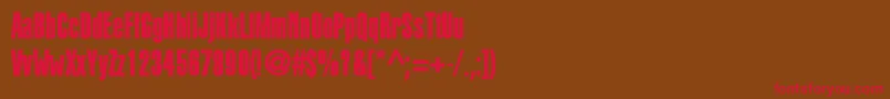 KekurcBold Font – Red Fonts on Brown Background