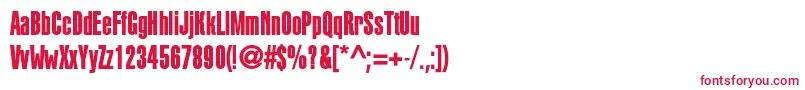 フォントKekurcBold – 白い背景に赤い文字