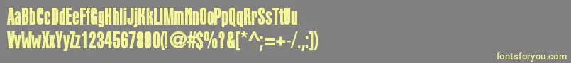 KekurcBold Font – Yellow Fonts on Gray Background