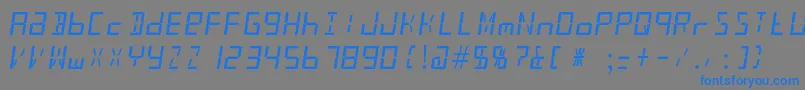 Taximeter-Schriftart – Blaue Schriften auf grauem Hintergrund