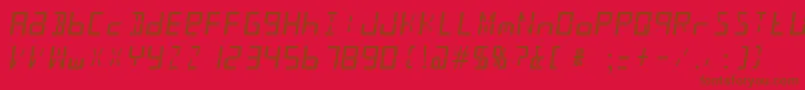 Taximeter Font – Brown Fonts on Red Background