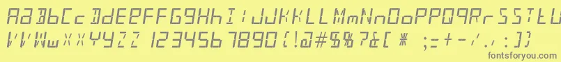 Taximeter-Schriftart – Graue Schriften auf gelbem Hintergrund